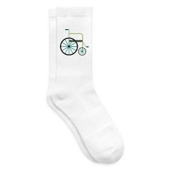 Rollstuhl - Tennissocken - Weiß - Rechts