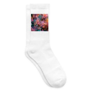 Unterwasser-mehrfarbiges Riff - Tennissocken - Weiß - Rechts
