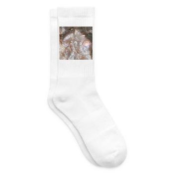 Abstrakte perlmuttartige Perle - Tennissocken - Weiß - Rechts