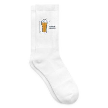 Ingenieur Geschenk, Bier Blaupause Feierabend - Tennissocken - Weiß - Rechts