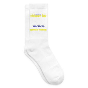 Beton Betonfertiger Betonmischer - Tennissocken - Weiß - Rechts