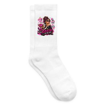 Königin meines Lebens – Starke, selbstbewusste Frau - Tennissocken - Weiß - Rechts