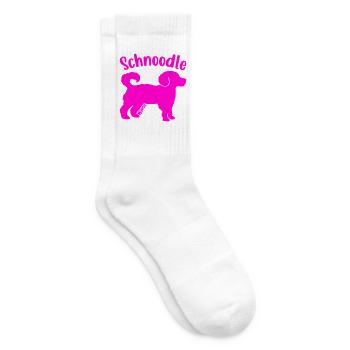 Schnoodle Hunde Mama - Tennissocken - Weiß - Rechts