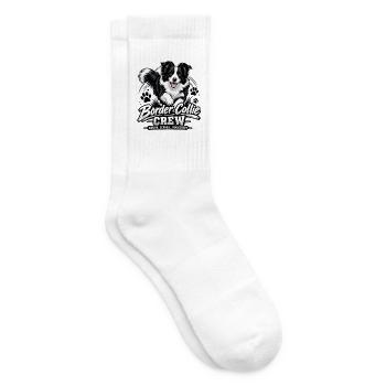 Border Collie Crew – Geschenk für Hundefans - Tennissocken - Weiß - Rechts
