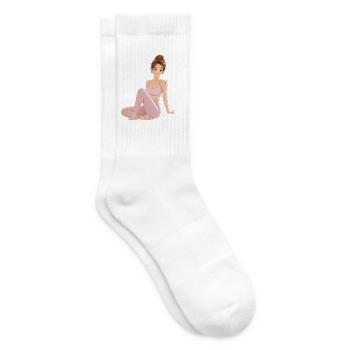 Manga_Pilates_Girl_Portrait - Tennissocken - Weiß - Rechts