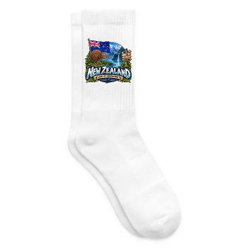 Neuseeland – Land of Adventure - Tennissocken - Weiß - Rechts