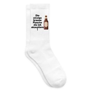 EINZIGE AKZEPTIERTE BRAUNE FLASCHE. NO NZS, NO AFD - Tennissocken - Weiß - Rechts