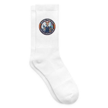 Lustiger Chiropraktiker Känguru knackt täglich Stacheln - Tennissocken - Weiß - Rechts