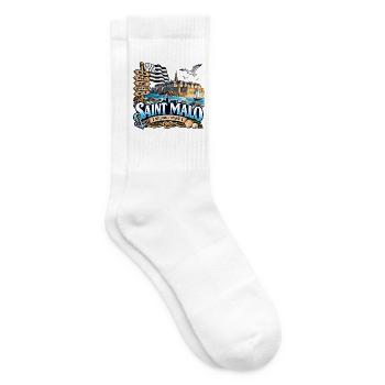 Saint-Malo – Bretagne, Meer & Geschichte - Tennissocken - Weiß - Rechts