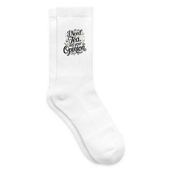 Ich brauche Tee, nicht deine Meinung - Tennissocken - Weiß - Rechts