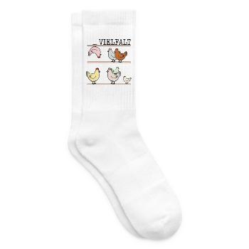 Demokratie Hühnerstall Vielfalt - Tennissocken - Weiß - Rechts
