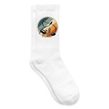 Wels Angeln - Tennissocken - Weiß - Rechts