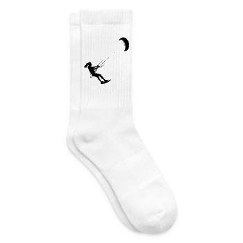 Geschenkidee für die Kiteboarderin mit Wassersport - Tennissocken - Weiß - Rechts
