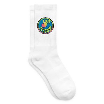 ICH BIN FREIHEIT - Tennissocken - Weiß - Rechts