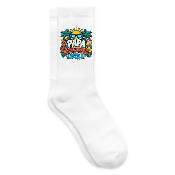 Mama im Urlaubsmodus – Familienurlaub Shirt - Tennissocken - Weiß - Rechts