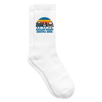 Analog Herz, Digitaler Soul - Tennissocken - Weiß - Rechts