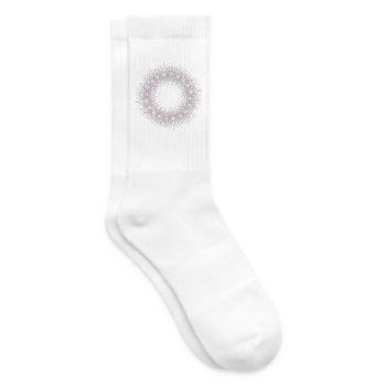 Lavendelfarbener Mandala-Spitzenring - Tennissocken - Weiß - Rechts