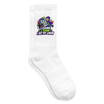 I Came I Saw I Set My Lineup - Tennissocken - Weiß - Rechts