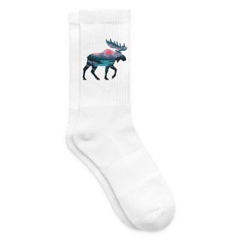 Abendmoose Panorama - Tennissocken - Weiß - Rechts