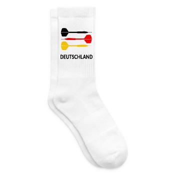 Deutschland Darts Dartpfeile - Tennissocken - Weiß - Rechts