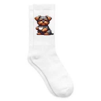 Yorkshire Terrier Yorkie Yorkiebesitzer Yorkies - Tennissocken - Weiß - Rechts