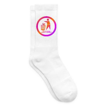 Gegen Rechts - Halte deine Umwelt sauber - FCK NZS - Tennissocken - Weiß - Rechts