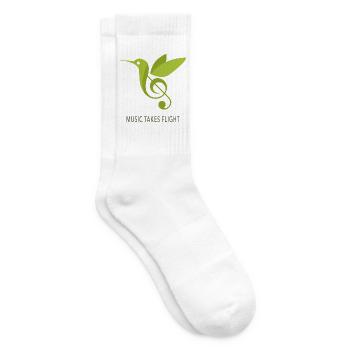 Music Takes Flight – Kolibri Musik Design - Tennissocken - Weiß - Rechts