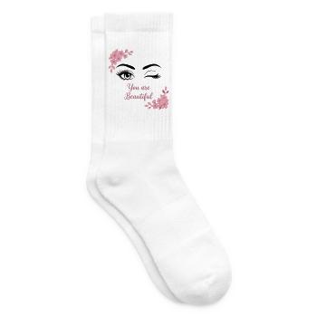 You are Beautiful - Tennissocken - Weiß - Rechts