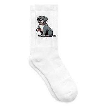 Deutsche Dogge Doggen Doggenbesitzer Doggenfan - Tennissocken - Weiß - Rechts