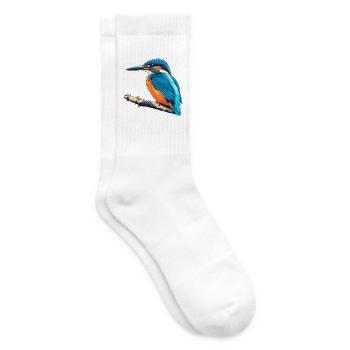 Eisvogel Retro - Tennissocken - Weiß - Rechts