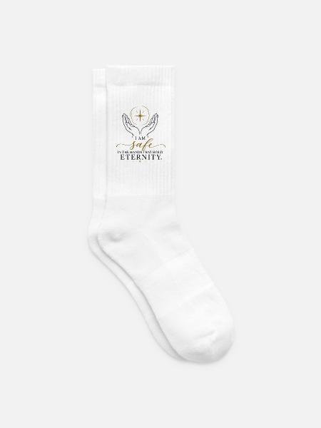 Sicher in Gottes Hand - Tennissocken - Weiß
