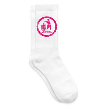 Gegen Rechts - Halte deine Umwelt sauber - FCK NZS - Tennissocken - Weiß - Rechts