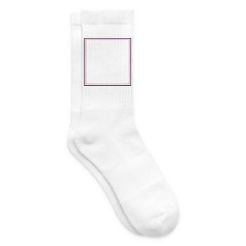 Pinker Quadrat Rahmen Grafik - Tennissocken - Weiß - Rechts
