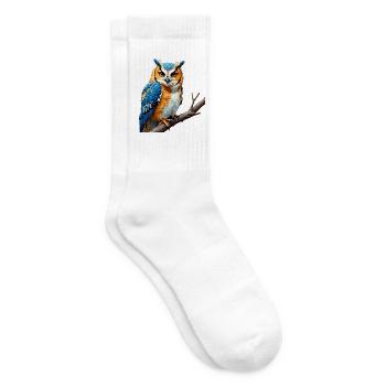 Owl in Hoodie Standing Design - Tennissocken - Weiß - Rechts