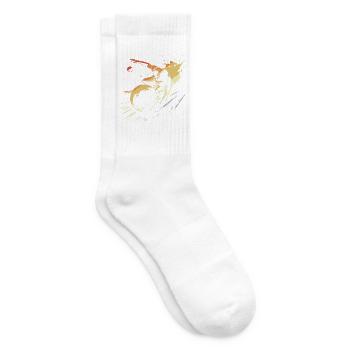 Bowler Skizze Retro Look - Tennissocken - Weiß - Rechts