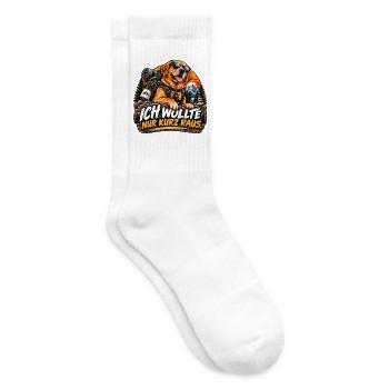 Nur kurz raus. - Tennissocken - Weiß - Rechts
