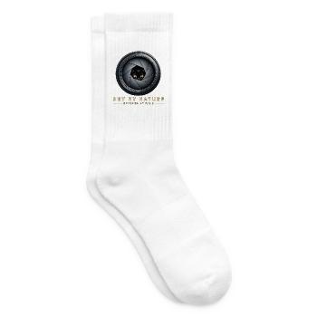 Shy by Nature – Lustige Fotografie Katzendesign - Tennissocken - Weiß - Rechts