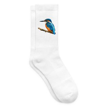 Eisvogel Aquarell - Tennissocken - Weiß - Rechts