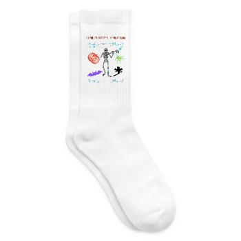 Halloween für die ganze Familie, passender Look - Tennissocken - Weiß - Rechts