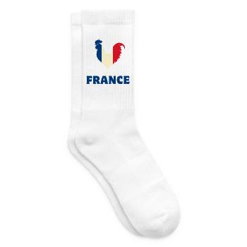 Frankreich Flagge - Tennissocken - Weiß - Rechts