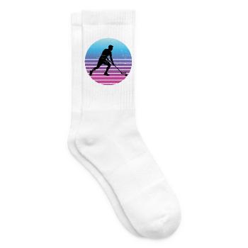 Die Unihockeyspieler und Floorball passen zusammen - Tennissocken - Weiß - Rechts