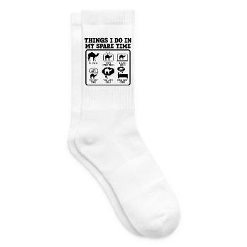 Kamel Hobbys Humor - Tennissocken - Weiß - Rechts
