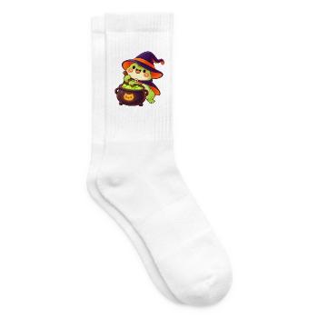 Froschzauber im Hexenkessel - Tennissocken - Weiß - Rechts