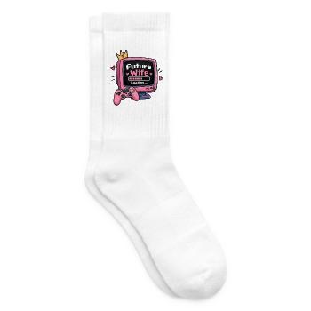 Future Wife – Loading...- Lustiges Verlobungsshirt - Tennissocken - Weiß - Rechts