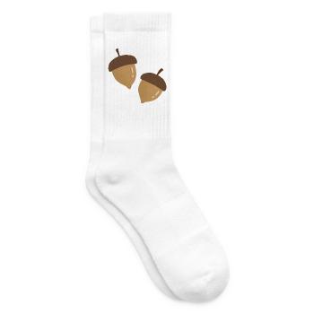 Acorn Duo Illustration - Tennissocken - Weiß - Rechts