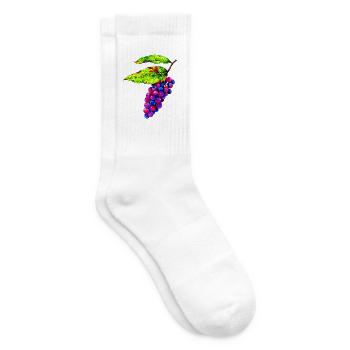 Bunte Weintrauben Illustration - Tennissocken - Weiß - Rechts