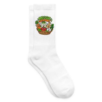 Veggie Gewinn Gemüsekorb Cartoon - Tennissocken - Weiß - Rechts