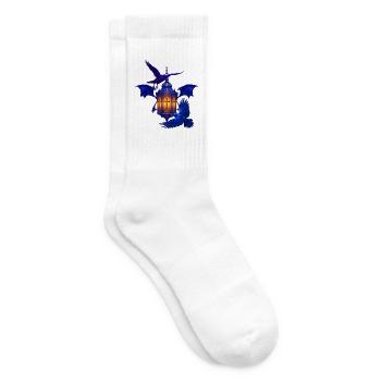 Blaues Lanternenlicht mit Raben - Tennissocken - Weiß - Rechts