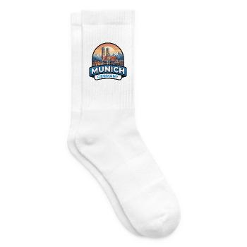 München Deutschland Reiseabzeichen Frauenkirche Alps Geschenk - Tennissocken - Weiß - Rechts