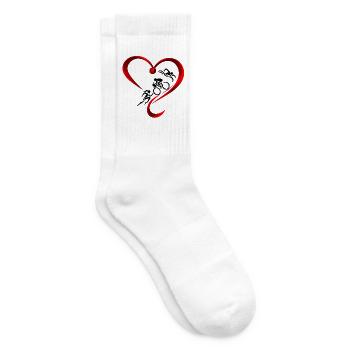 Triathlon-holic - Tennissocken - Weiß - Rechts